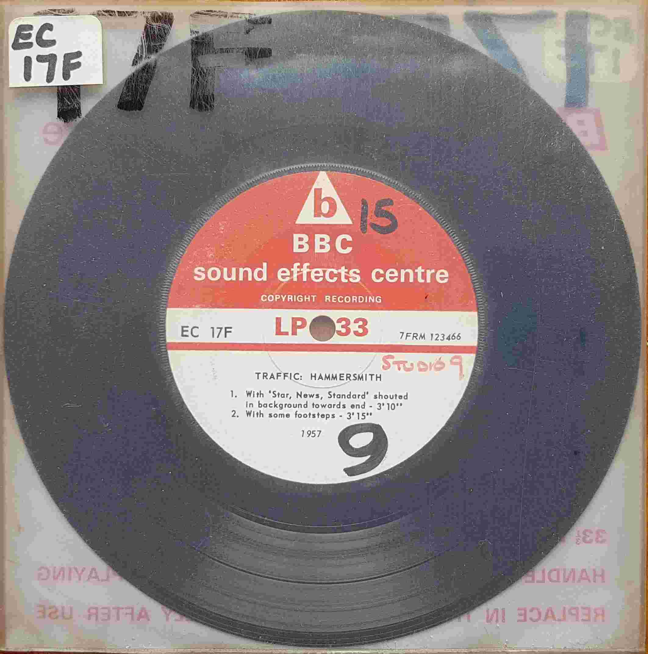 Picture of EC 17F Traffic (Under cover) / Hammersmith by artist Not registered from the BBC records and Tapes library